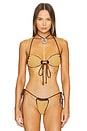 view 1 of 4 Samira Halter Bandeau Bikini Top in Biscotti