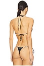 view 3 of 4 Bongo Triangle Halter Bikini Top in Domino
