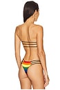 view 3 of 4 Mai Strappy Bandeau Bikini Top in Rainbow Mix