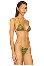 view 2 of 4 Mary Printed Triangle Bikini Top in Ganja