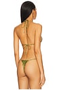 view 3 of 4 Mary Printed Triangle Bikini Top in Ganja