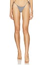 view 1 of 4 Playa Skimpy Solid Simple Side Ties Bikini Bottom in Metal