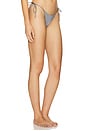view 2 of 4 Playa Skimpy Solid Simple Side Ties Bikini Bottom in Metal