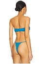 view 3 of 5 Meeyah Solid Smocked Bandeau Bikini Top in Jellyfish