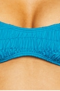 view 5 of 5 Meeyah Solid Smocked Bandeau Bikini Top in Jellyfish