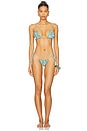 view 4 of 4 Flower Skimpy Hand Painted Floral Side Ties Bikini Bottom in Mandala