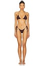 view 4 of 4 Reba Skimpy Solid Studded Side Ties Bikini Bottom in Modica
