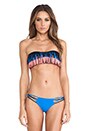view 1 of 4 Patron Fringe Bandeau in Black & Blue & Coral