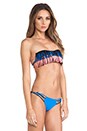 view 2 of 4 Patron Fringe Bandeau in Black & Blue & Coral
