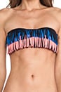 view 4 of 4 Patron Fringe Bandeau in Black & Blue & Coral