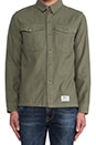 view 4 of 6 Last Exit II Button Down in Surplus Green