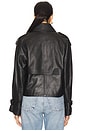 view 4 of 5 Luna Leather Trench Jacket in Black