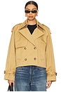 view 2 of 5 Jessica Cropped Trench Coat in Desert Sand