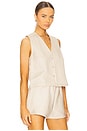 view 2 of 4 Tala Ann Linen Vest in Light Canvas