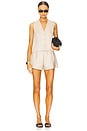 view 4 of 4 Tala Ann Linen Vest in Light Canvas