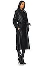 view 2 of 3 Lilith Leather Trench Coat in Black