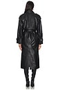 view 3 of 3 Lilith Leather Trench Coat in Black