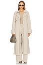 view 1 of 4 Cordelia Denim Trench Coat in Sandstone