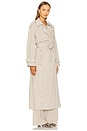 view 3 of 4 Cordelia Denim Trench Coat in Sandstone