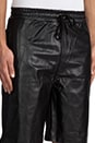view 4 of 5 Leather and Cotton Shorts in Black