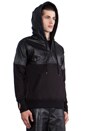 view 2 of 6 Leather Detailed Hoody in Black
