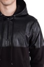 view 5 of 6 Leather Detailed Hoody in Black