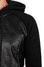 view 5 of 6 Leather Cotton Pullover Hoodie in Black
