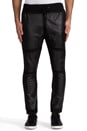 view 1 of 5 Black Square Leather Pants in Black