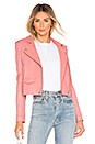 view 1 of 4 Ashville Leather Jacket in Blush Lurex