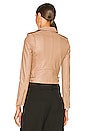view 3 of 4 Ashville Leather Moto Jacket in Fudge
