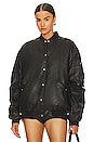 view 2 of 5 Morel Leather Bomber in Black