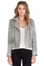 view 1 of 6 Jova Leather Jacket in Grey