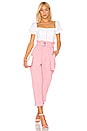 view 4 of 4 PANTALON TAILLE HAUTE HARMONY in Light Pink