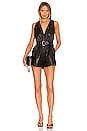view 1 of 3 Garissa Leather Romper in Black