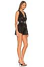view 2 of 3 Garissa Leather Romper in Black