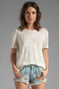view 1 of 4 Clay Distressed Tee in Ecru