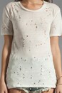 view 3 of 4 Clay Distressed Tee in Ecru