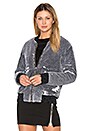 view 3 of 7 Amaia Sequin Bomber Jacket in Black
