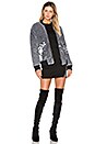 view 6 of 7 Amaia Sequin Bomber Jacket in Black