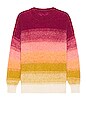 view 1 of 4 Drussellh Gradient Brushed Sweater in Raspberry & Ocre