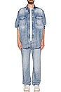 view 4 of 4 Timeo Fluid Denim Pants in Light Blue