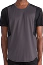 view 4 of 5 Wik-Tech Shoulder Panel Tee in Black/Charcoal in Black & Charcoal
