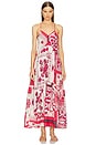 view 1 of 3 Sabba Dress in Red & Ecru