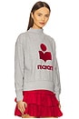 view 2 of 4 Moby Sweatshirt in Grey & Red