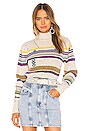 view 1 of 4 Georgie Turtleneck in Yellow & Purple
