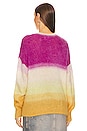 view 3 of 4 Drussell Sweater in Fuchsia & Yellow