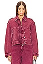 view 2 of 5 Julie Utility Jacket in Raspberry