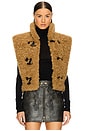 view 1 of 5 Alisa Sherpa Vest in Camel