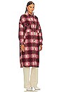view 3 of 5 Fontizi Blanket Coat in Fuchsia
