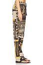 view 3 of 7 Fedora Pant in Black & Ochre